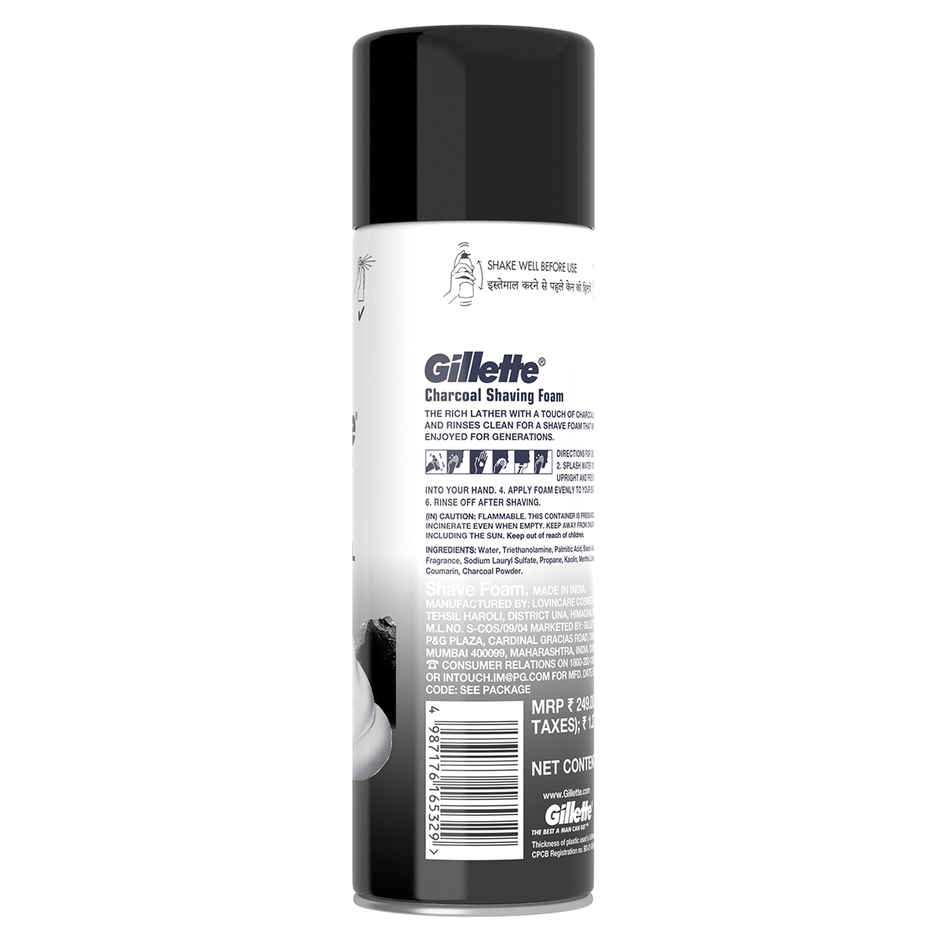 Gillette Charcoal Pre Shave Foam