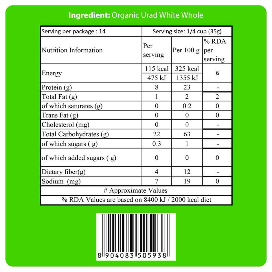 24 Mantra Organic Urad White Whole