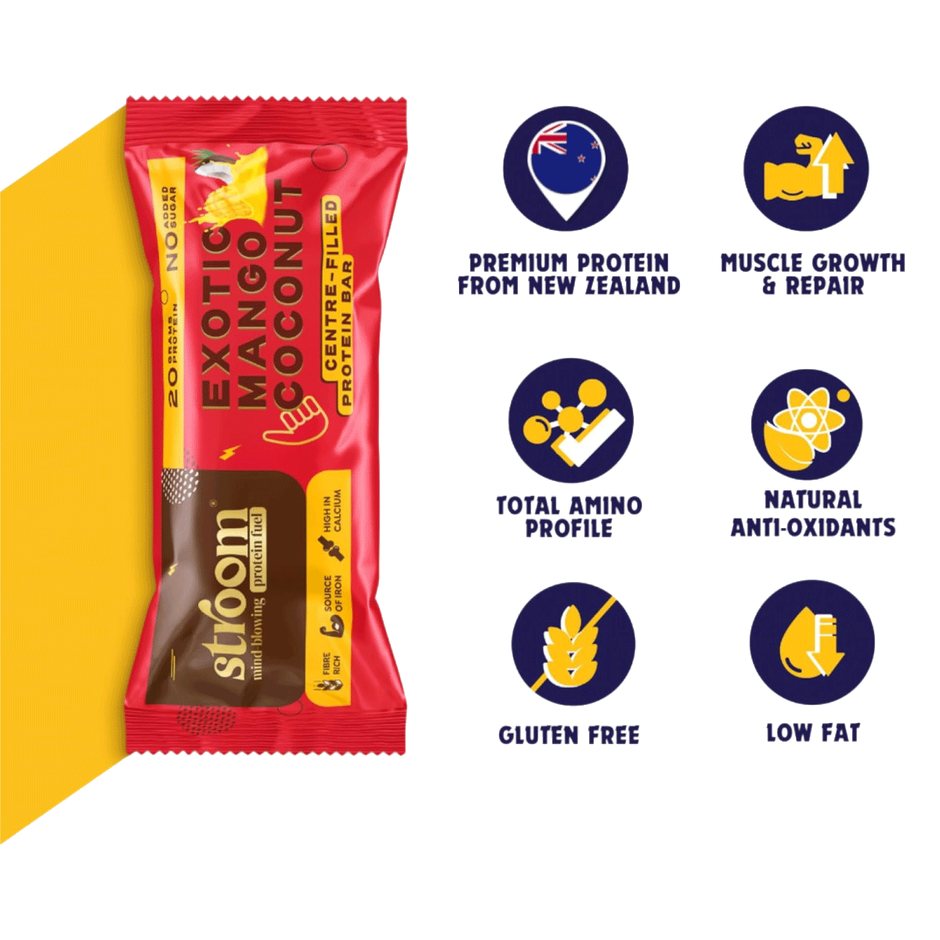 Stroom Exotic Mango Coconut Protein Bars