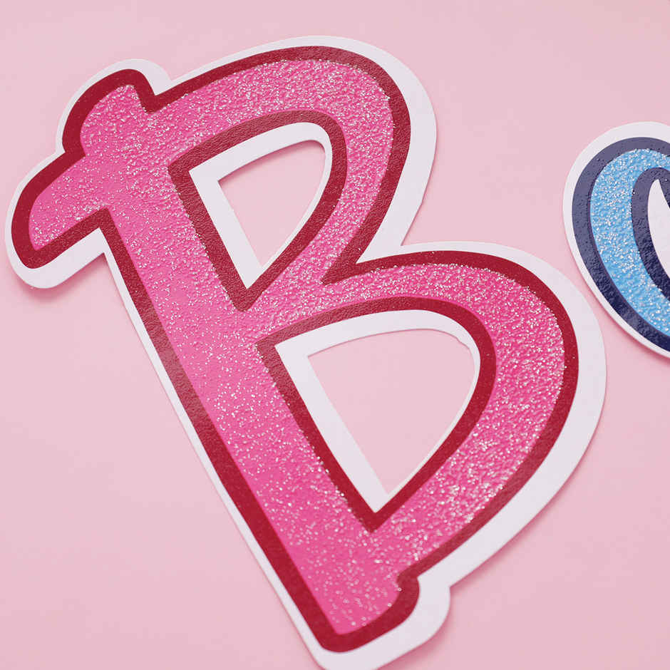 Baby Shower Glitter UV Gold Banner | Propcon