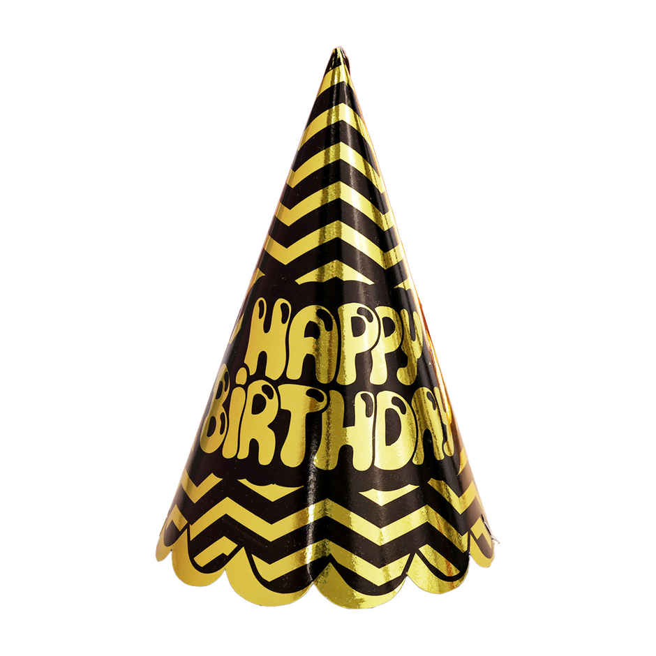Gold Silver Party Hats | Birthday Celebration Caps Set | Pack of 5 | Propcon | Party Decor