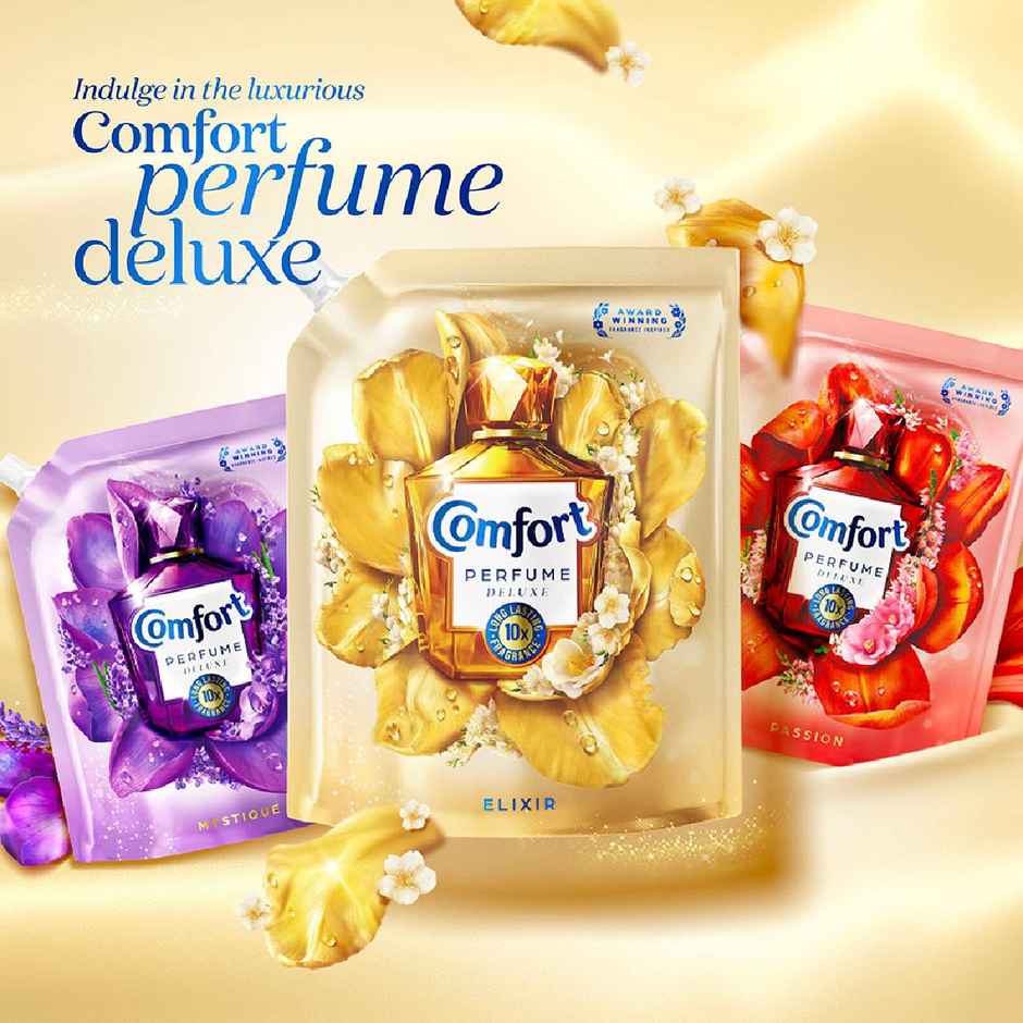 Surf Excel Matic Front Load Detergent Liquid | Pouch (5L) & Comfort Perfume Deluxe Elixir (1.8L) Combo