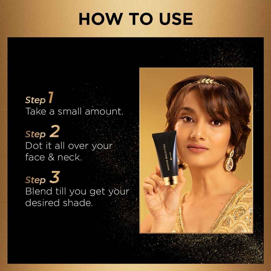 Manish Malhotra BB Skin Tint for Makeup | SPF 50 PA+++ | Adapts to you Skin Tone | Amber Dream