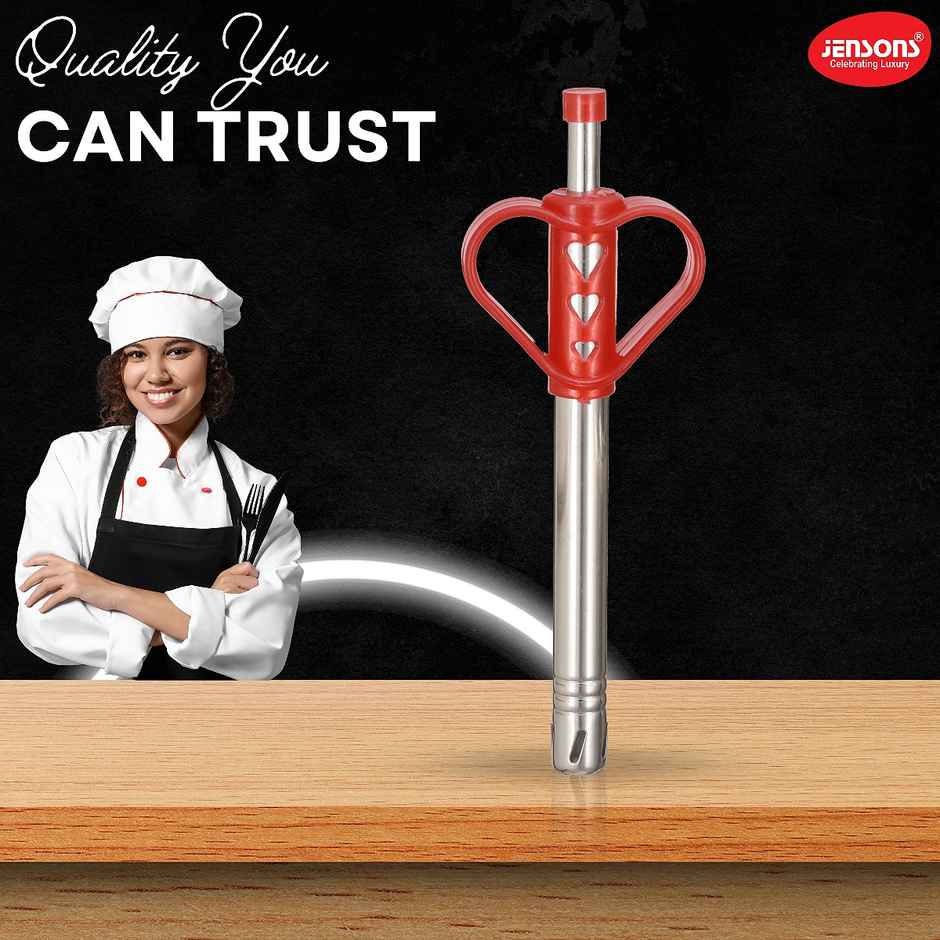Jensons Stainless Steel Heart Shape Gas Stove Lighter