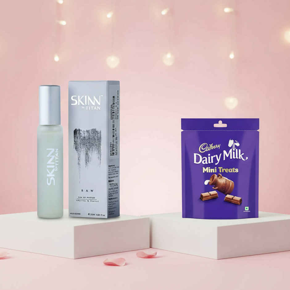 Skinn By Titan Raw Perfume For Men (20ml) & Cadbury Dairy Milk Minis Chocolate (140g) Combo