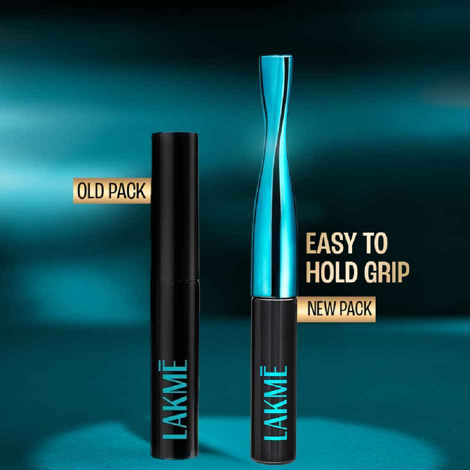 Lakme Elle 18 Eye Drama Kajal Super Black(0.35gms) & Lakme Eyeconic Eyeliner - Black | Waterproof(4.5ml) Combo