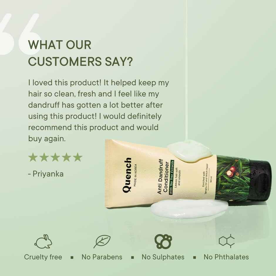 Quench Anti Dandruff Hair Conditioner With Tea Tree Extracts (Made In Korea)