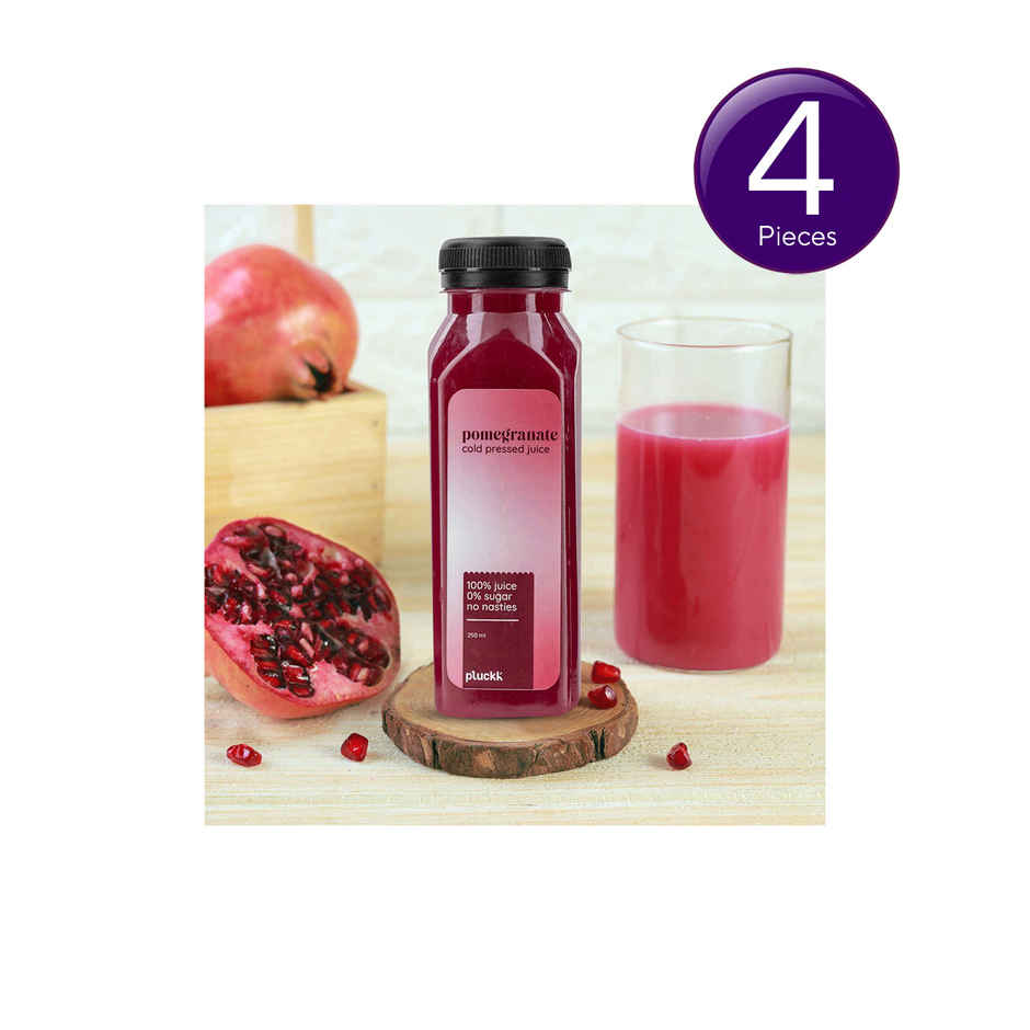  Pluckk Cold-Pressed Pomegranate Fruit Juice | No Added Sugar | No Preservatives | Rich in Vitamin E Combo 