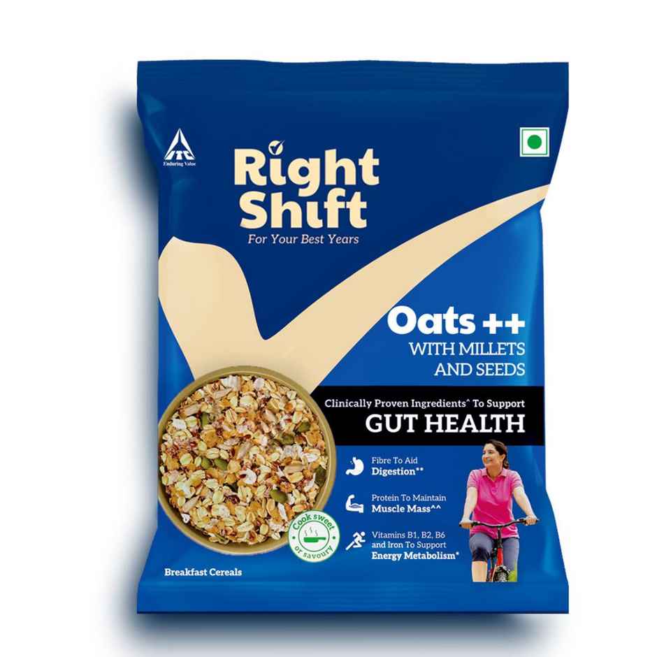 Right Shift High Protein Oats++ | With Millets and Seeds | 23g Protein, 11g Fibre 