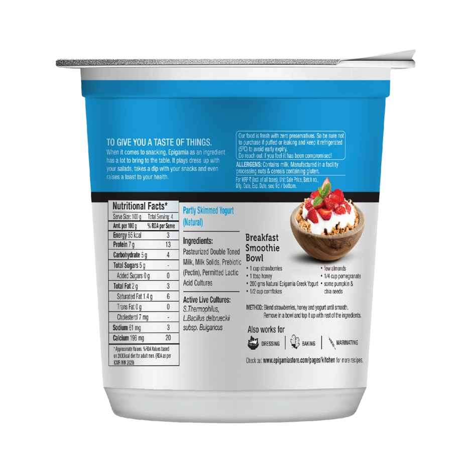 Epigamia Greek Yogurt- Natural