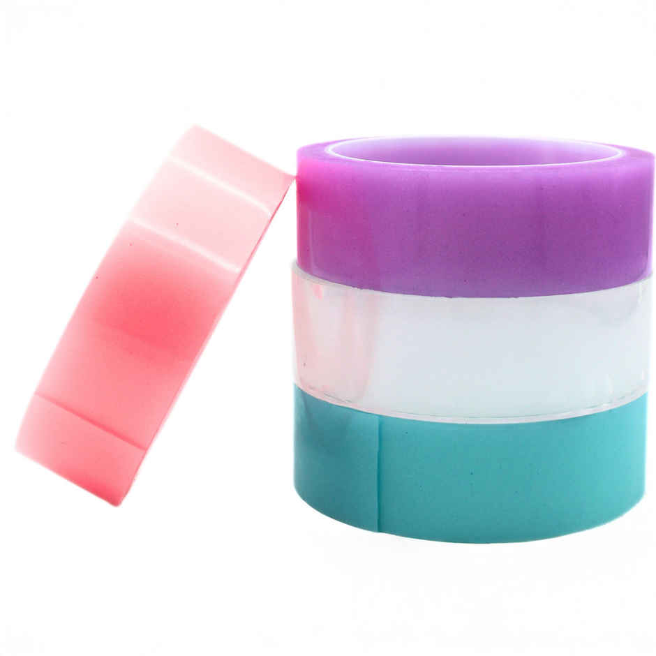 Nano Double Sided Tape | 2 mm x 3 m (Colour May Vary) | Strong Reusable Adhesive