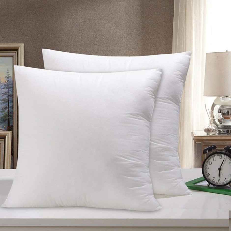 Kuber Industries Set of 2 Microfibre 16"x16" inches Cushion Filler (CTKTC013953 White)