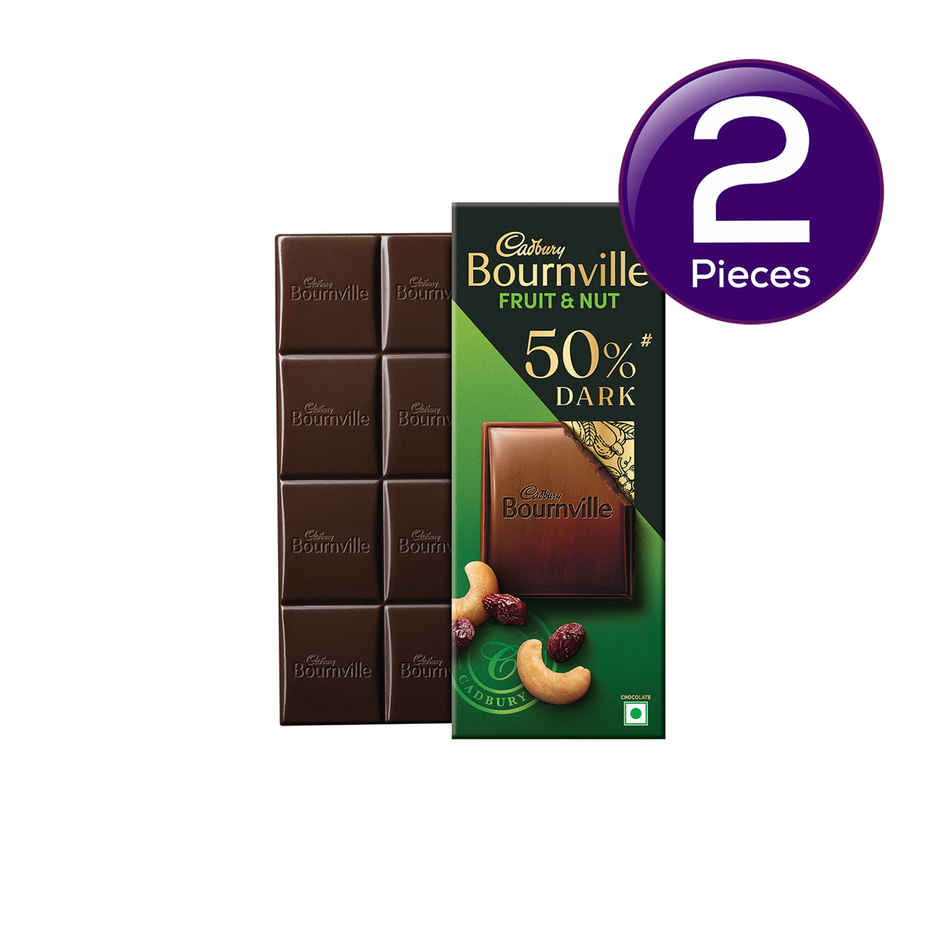 Cadbury Bournville Fruit & Nut 50% Dark Chocolate Bar Combo