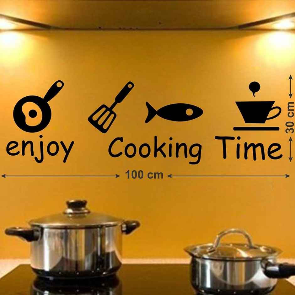 Wollzo 100 cm Cooking quotes Self Adhesive Sticker