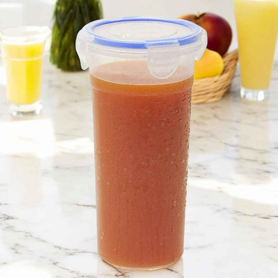 Kuber Industries Plastic 500ml Airtight Tumbler | Leakproof Juice Glass & Lid | Transparent