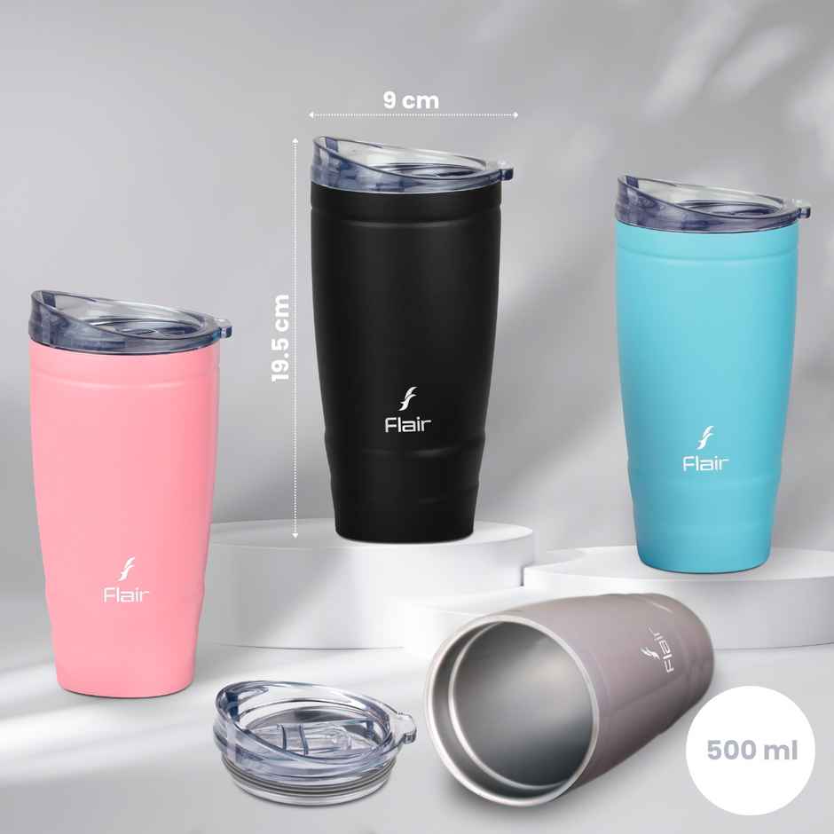 Flair Moka 500 ml Stainless Steel Travel Mug | Matt Black