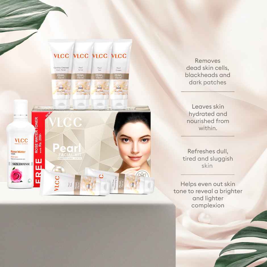 VLCC Pearl Facial Kit with Rose Water Toner