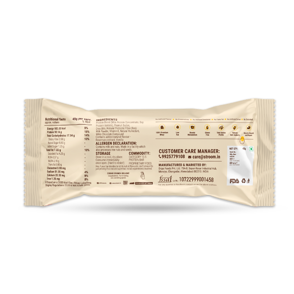 Stroom Cookie Crunch Delight 10G Protein Bars Combo 