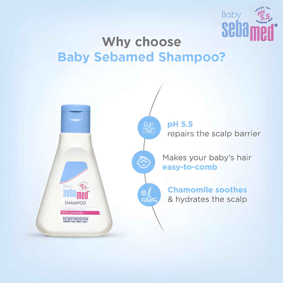 Baby Sebamed Shampoo | pH 5.5 | Ideal for Newborn's delicate scalp | No Tears
