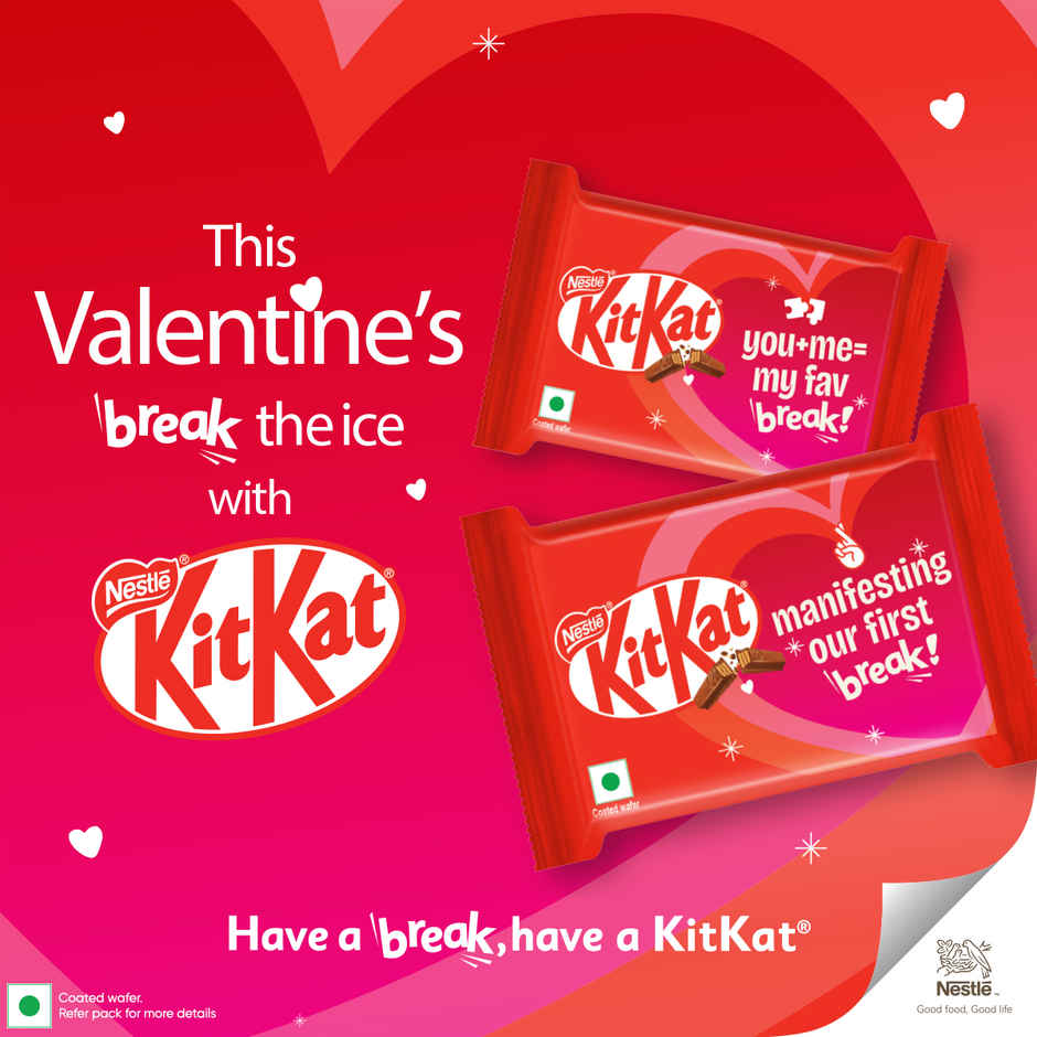 Choco Lava Cake + Nestle KitKat 4F Choco Wafer Bar, Valentines Pack