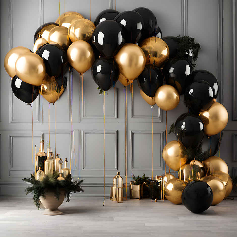 Balloon Black & Gold