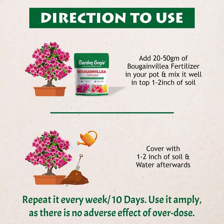 Garden Genie Bougainvillea Plant Boost Fertilizer | Enhances Flowering & Growth