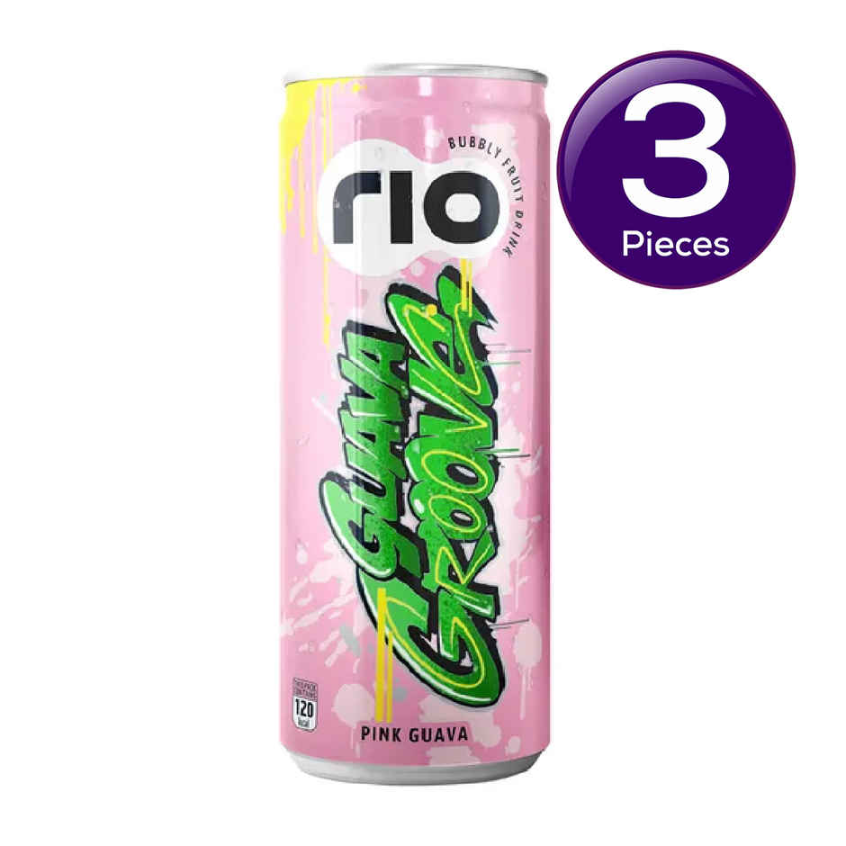 RIO Pink Guava Bubbly Fruit Drink Can Combo