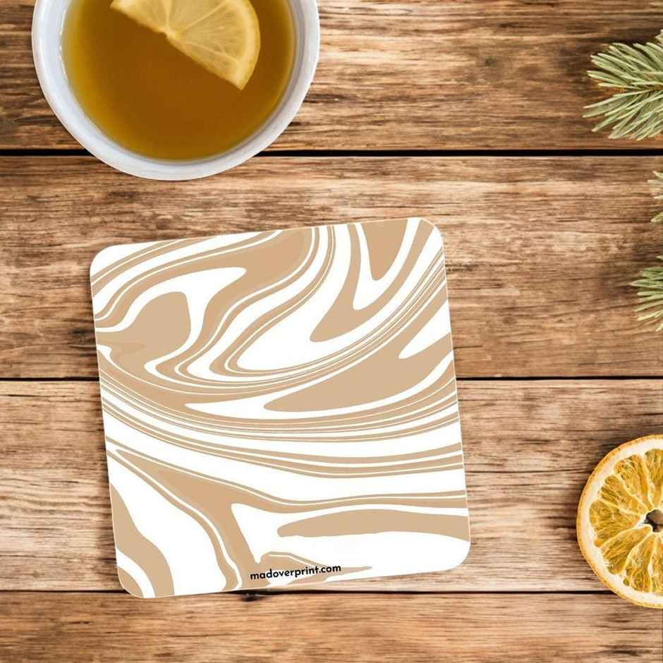 Mad Over Print Marble Coaster (Set Of 6)