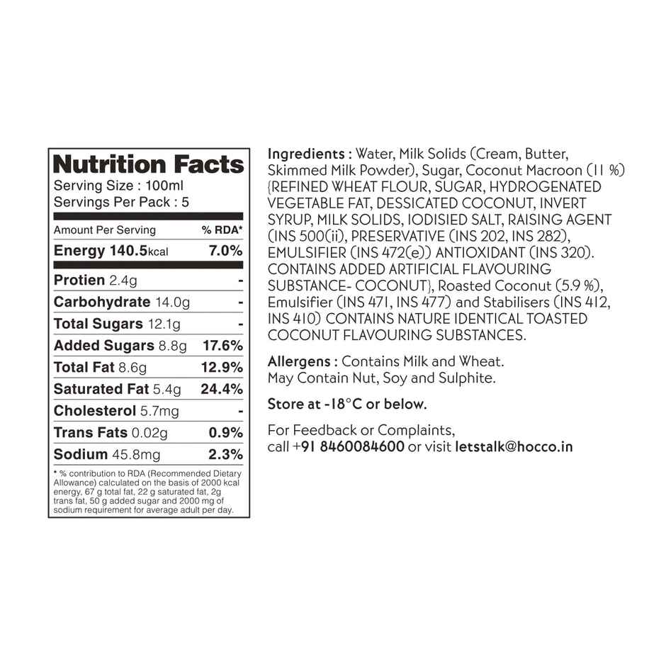 Huber & Holly Coconut And Macaroons Ice Cream Tub