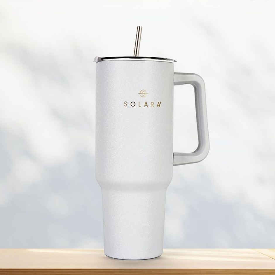 Solara 1.2 Liter Insulated Elixir Tumbler With Lid And Straw For Travel, Office, Home