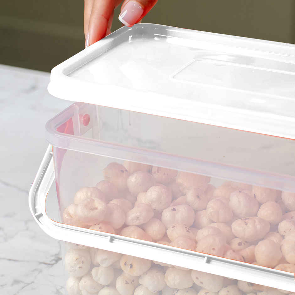 Gluman Pick N Carry Multipurpose Storage Box with Lid | White - 3.3 L
