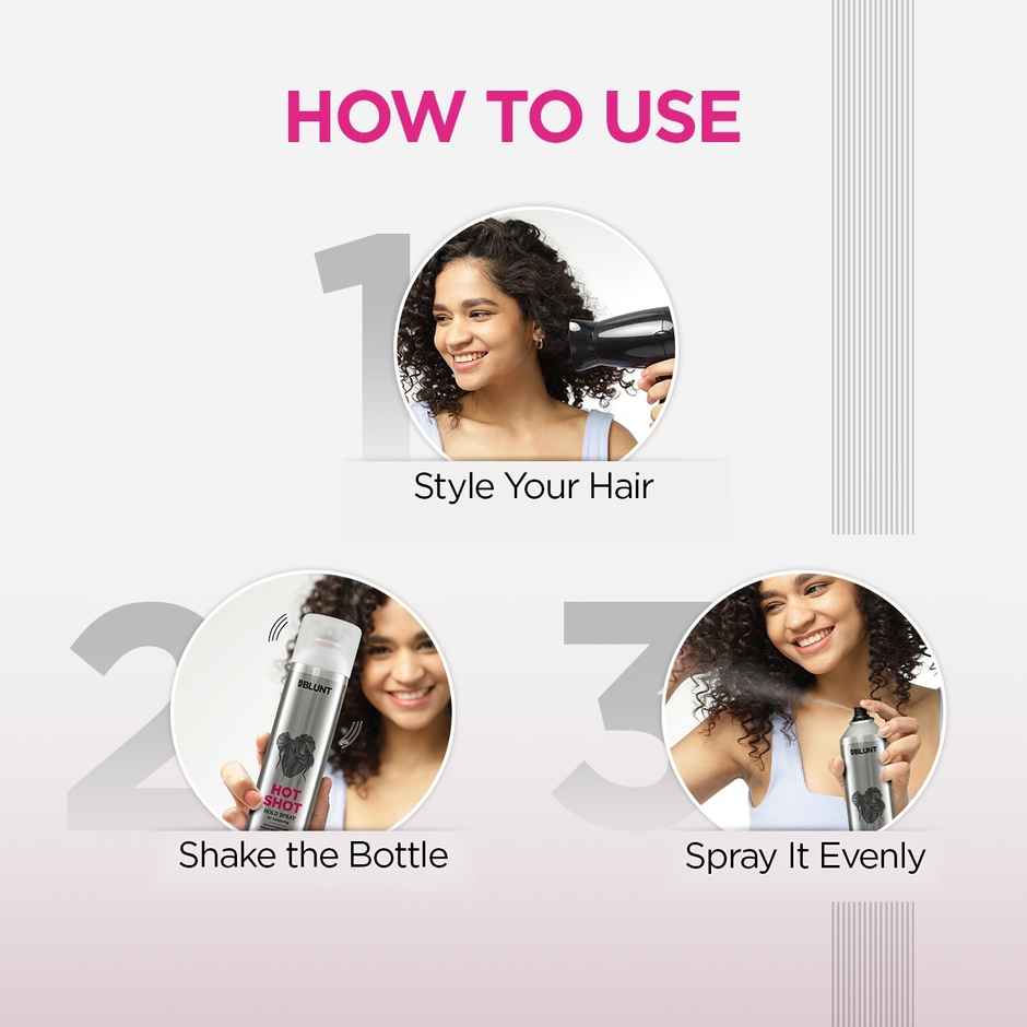 BBLUNT Hotshot Hold Spray Delivers Instant & Firm Hold