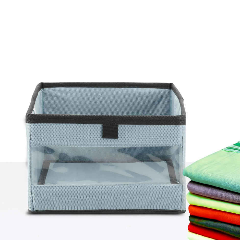 Kuber Industries (Pack of 6) Foldable Storage Box for Saree | Blankets | Books | Grey