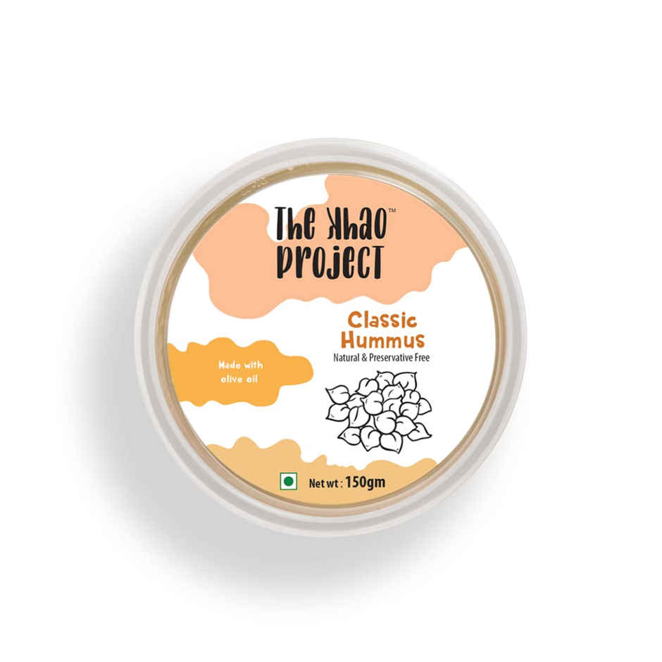 The Khao Project Classic Hummus(150gms) & The Khao Project Roasted Red Pepper Hummus(150gms) Combo