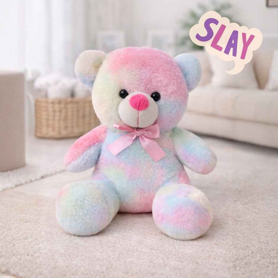 Toytales Teddy Bear Soft Toy | Plushie | Rainbow Stuffed Animal | Toys For Kids