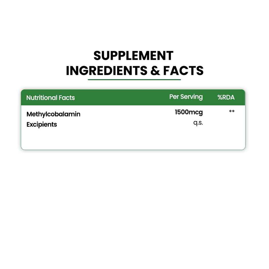 Himalayan Organics Methylcobalamin Vitamin B12 90 VEG Tablets