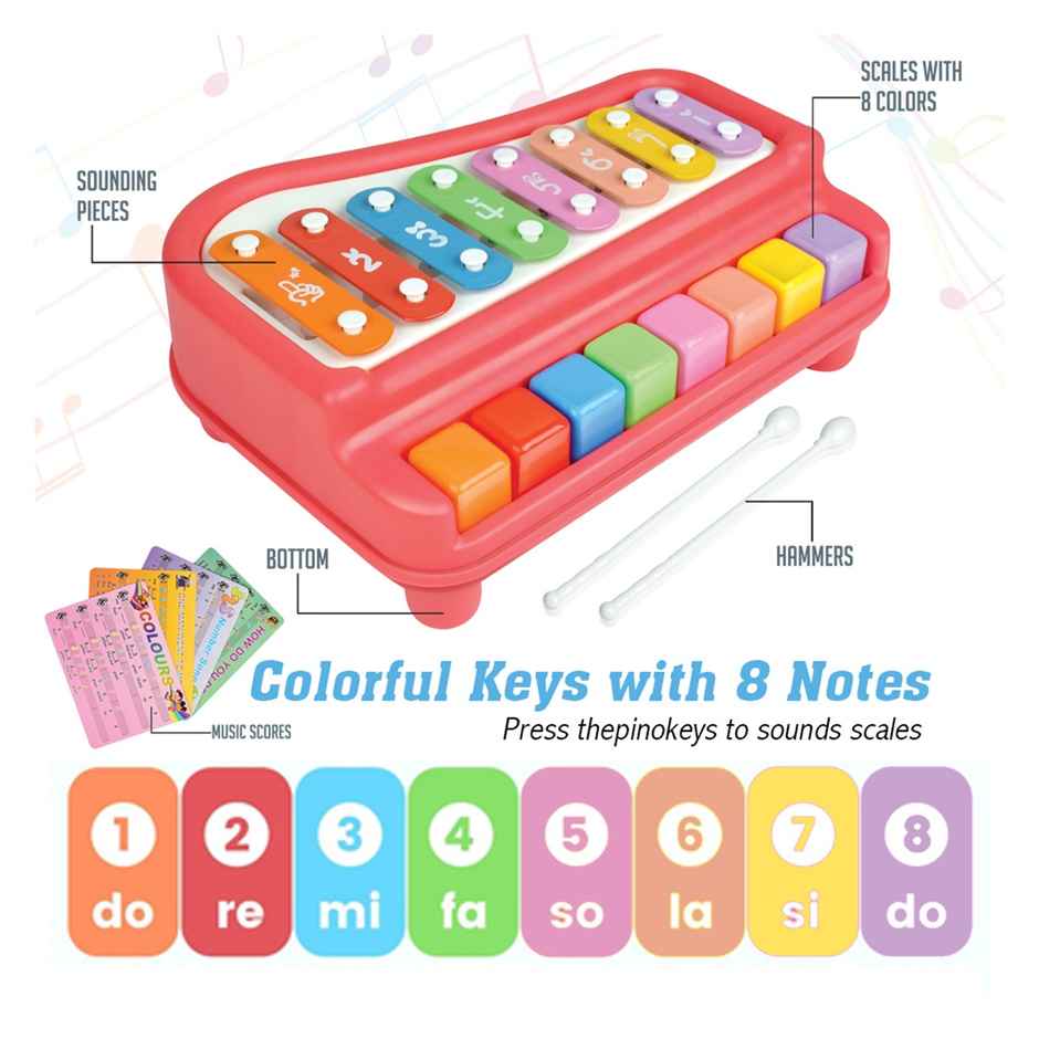Itoys Xylophone-8 Keys(Colour May Vary)