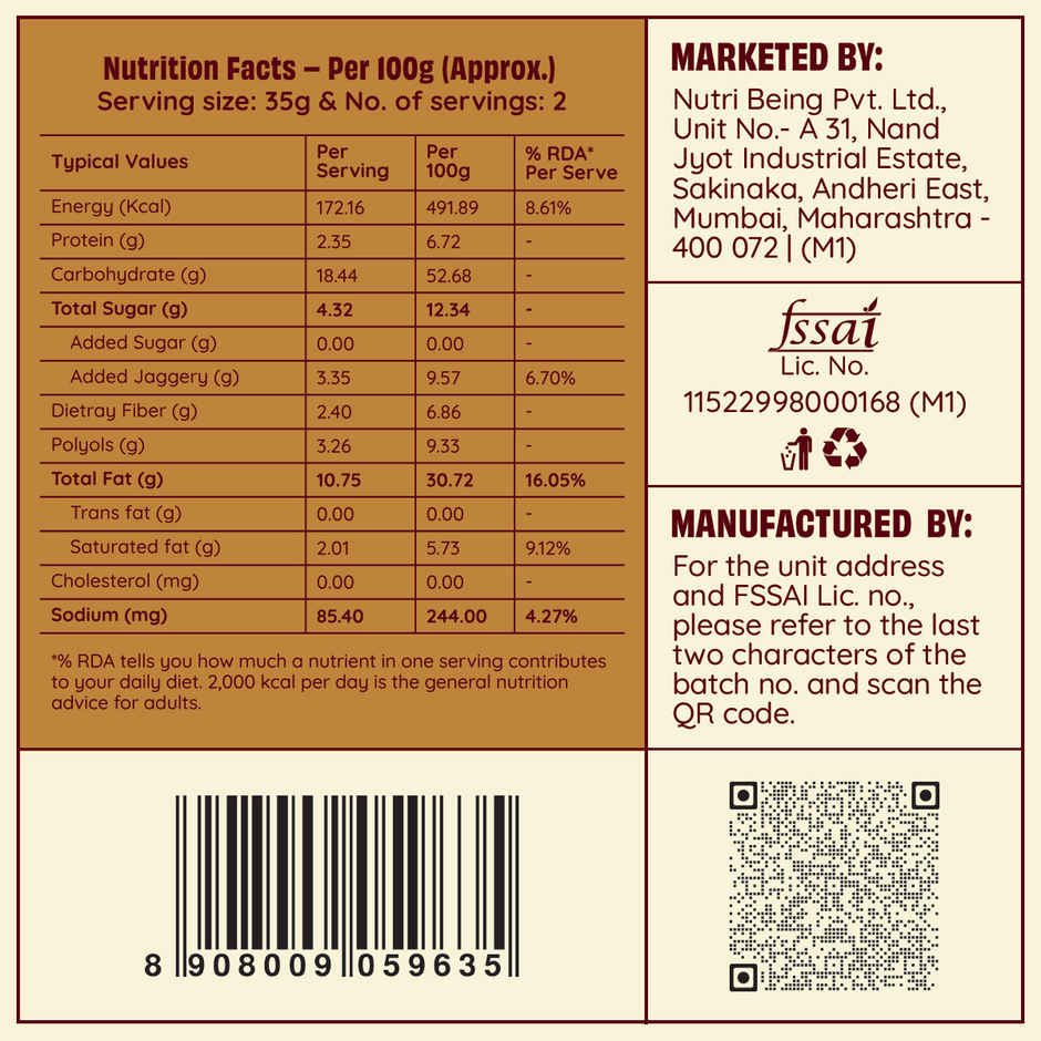 The Health Factory Zero Maida Mini Cakes- Berry Blast (70g) & The Health Factory Zero Maida Mini Cakes| Rich Vanilla (70g) & The Health Factory Zero Maida Mini Cakes | Roasted Almonds (70g) Combo