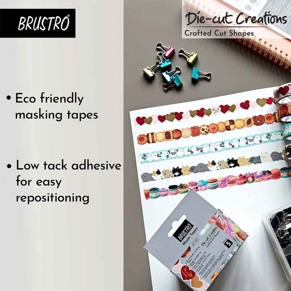 Brustro Die - Cut - Creations Set Of 5 - 15Mmx3M