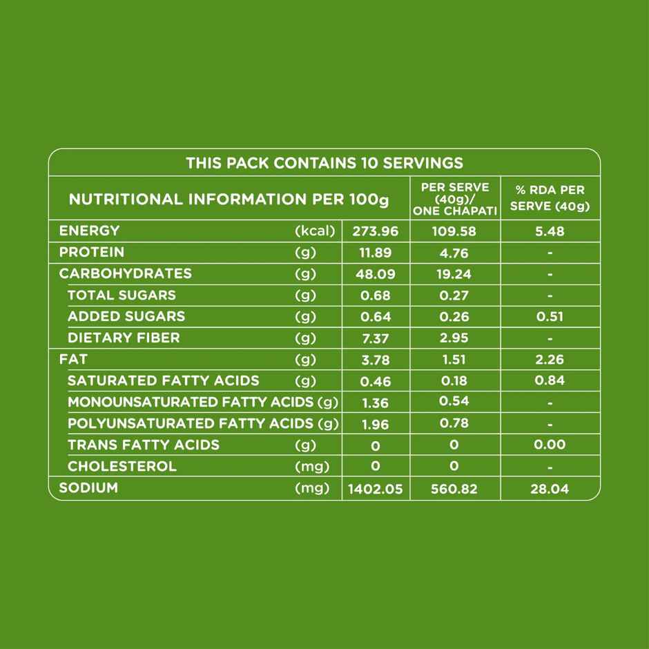 iD Fresh Whole Wheat Chapati (10 pieces)