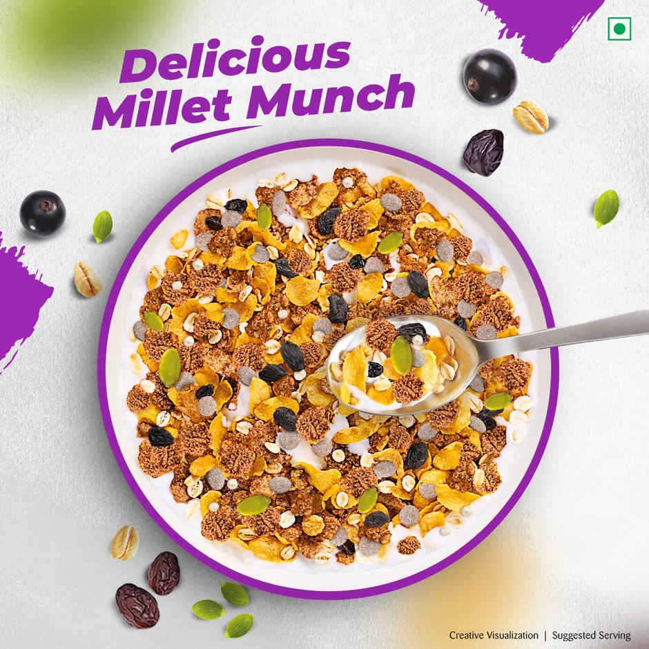 Kellogg's Millet Muesli with 84% Fruit, Seed & Multigrain | High in Fibre
