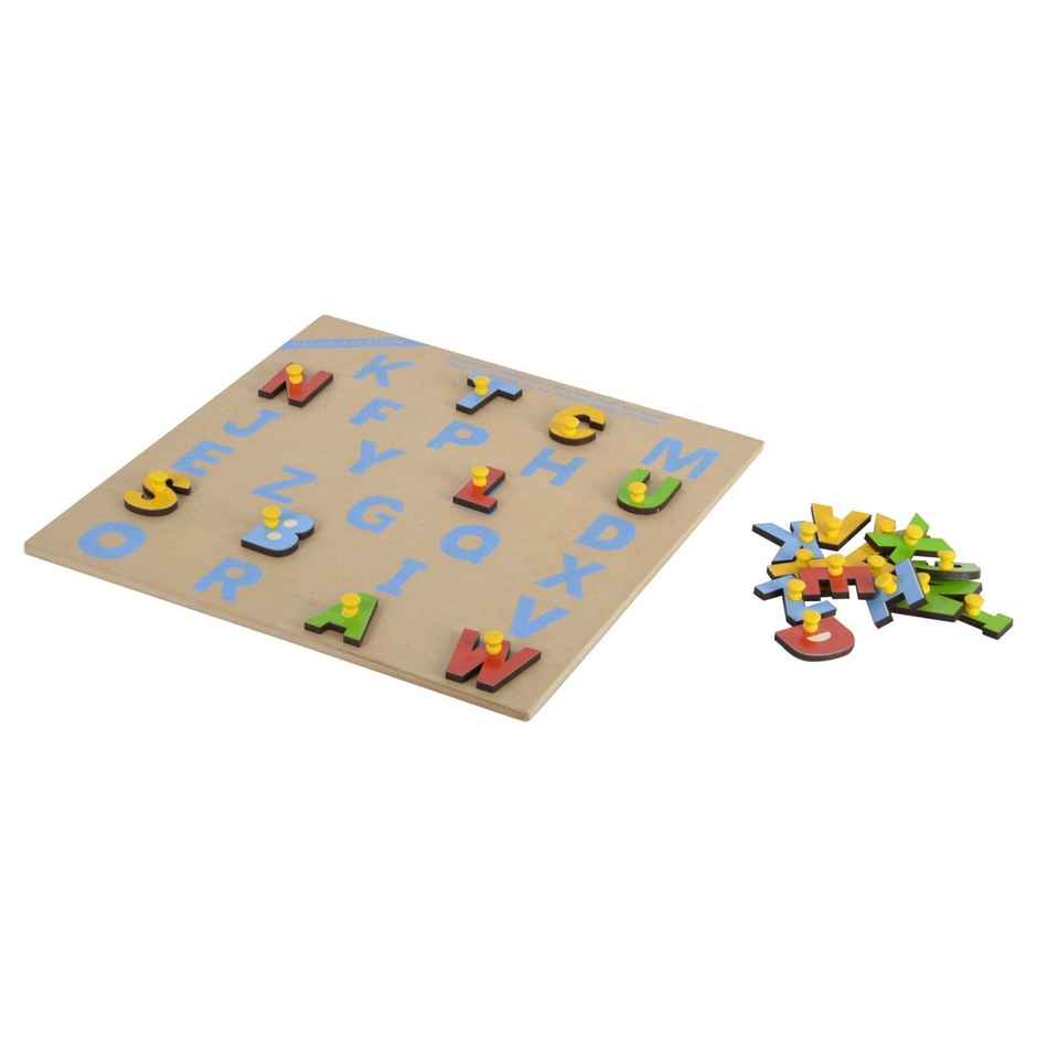 Skillofun Wooden Alphabet Tray with Pictures | Non-Toxic | Fun Educational Toy | Matching Game