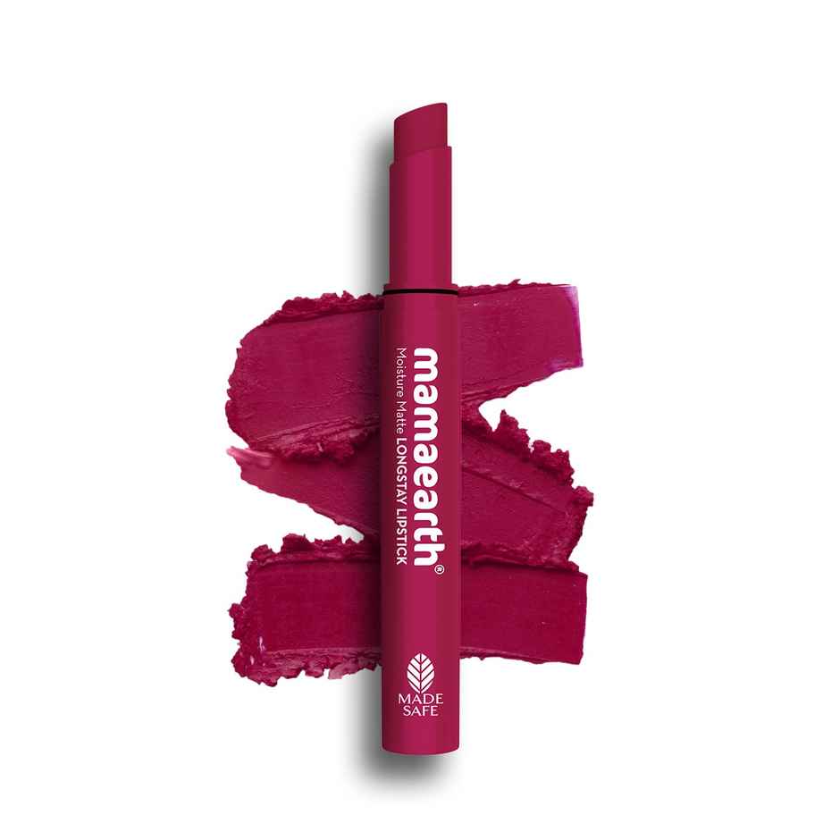 Mamaearth Moisture Matte Longstay Lipstick With Avocado Oil & Vitamin E - Berrylicious Magenta