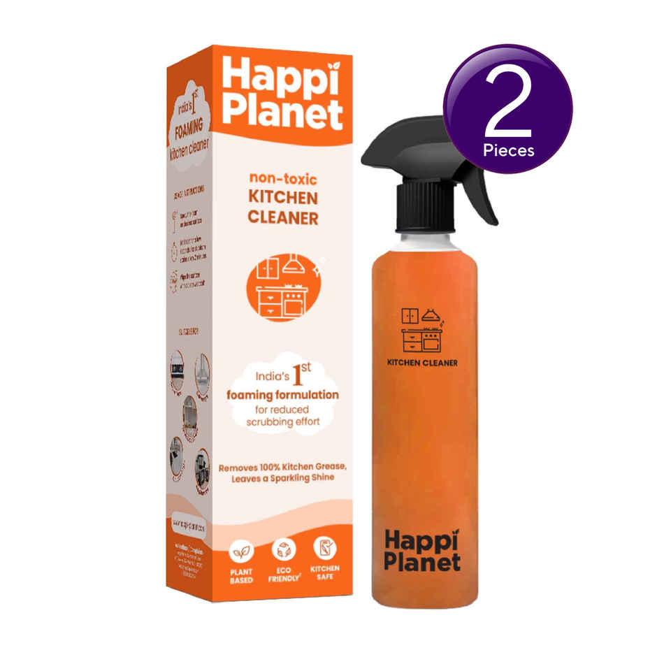 Happi Planet | Kitchen Cleaner | India s 1st Foaming Formulation For Less Scrubbing Combo  
