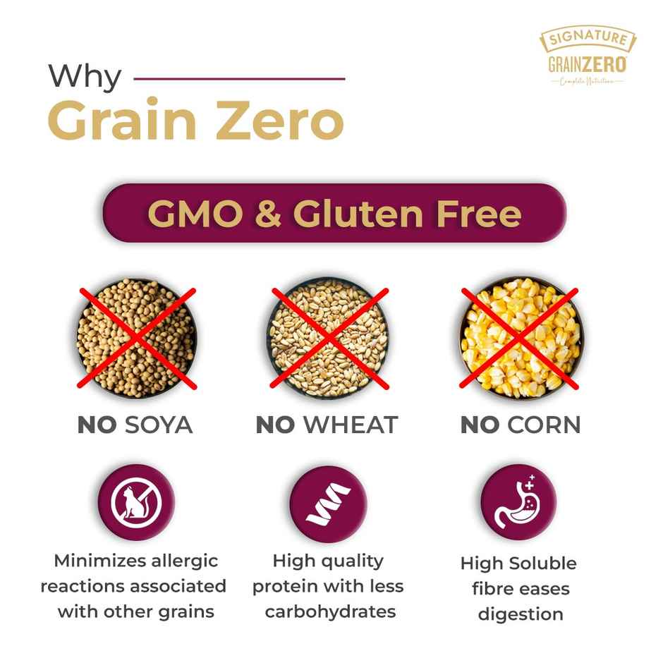 Signature Grain Zero Adult Dry Cat Food | Ocean Fish Sardines & Mackerel