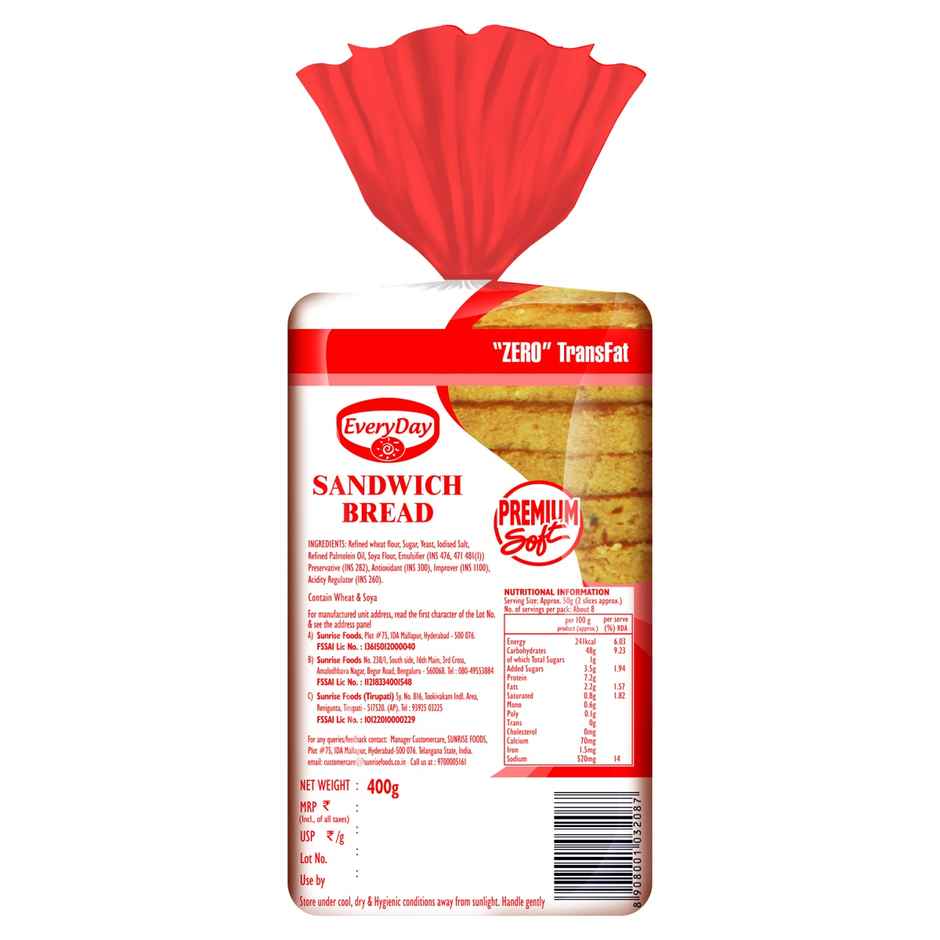 Everyday Premium Soft Sandwich Bread