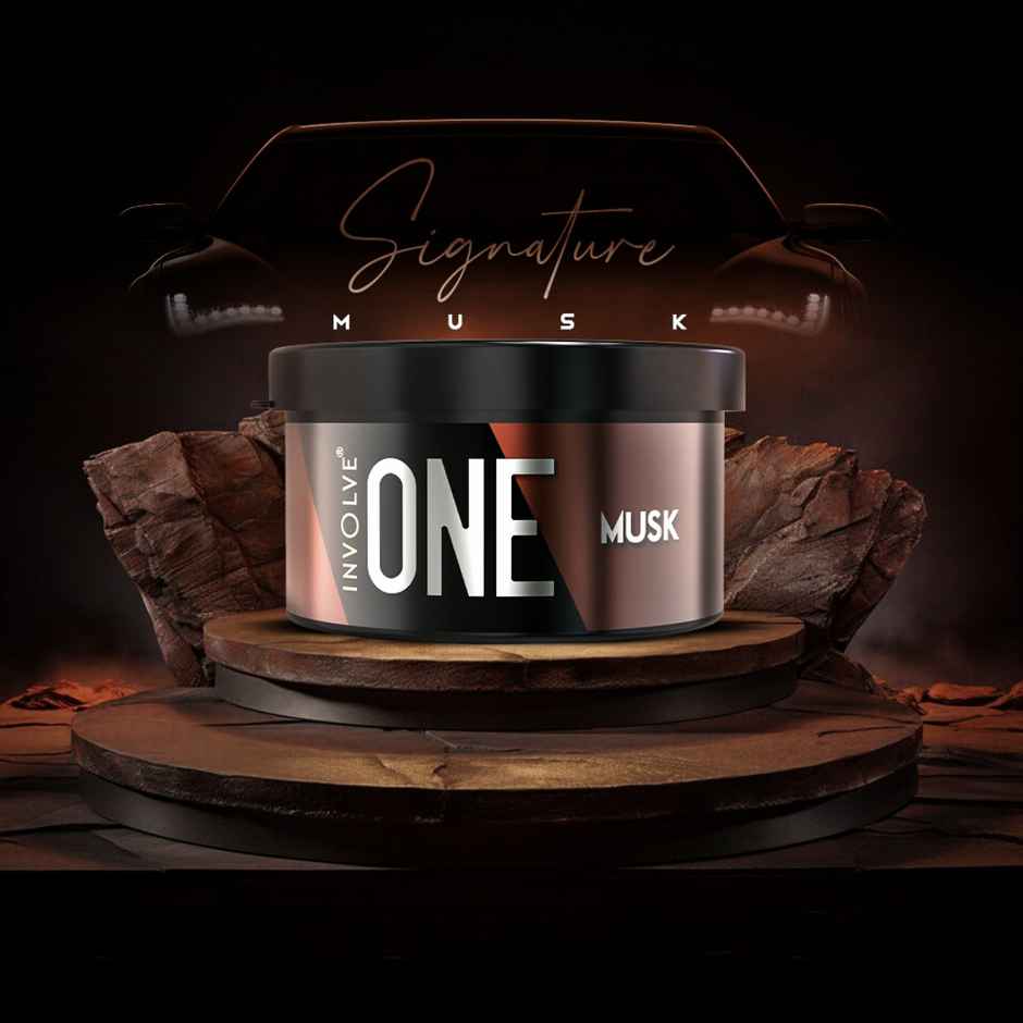 Involve Your Senses One Musk Organic Car Perfume | Pack of 2 | Fiber Air Freshener