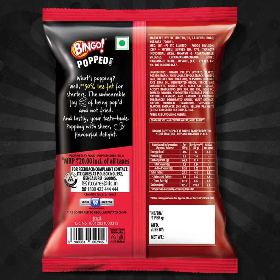 Bingo! Popped Chips Indian Spice Mix | Light & Flavourful