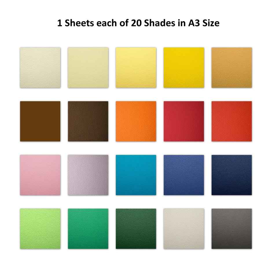 Paperpep Artists Pastel Papers 160Gsm A3 Multicolor Shades Assorted Pack Of 20 Sheets