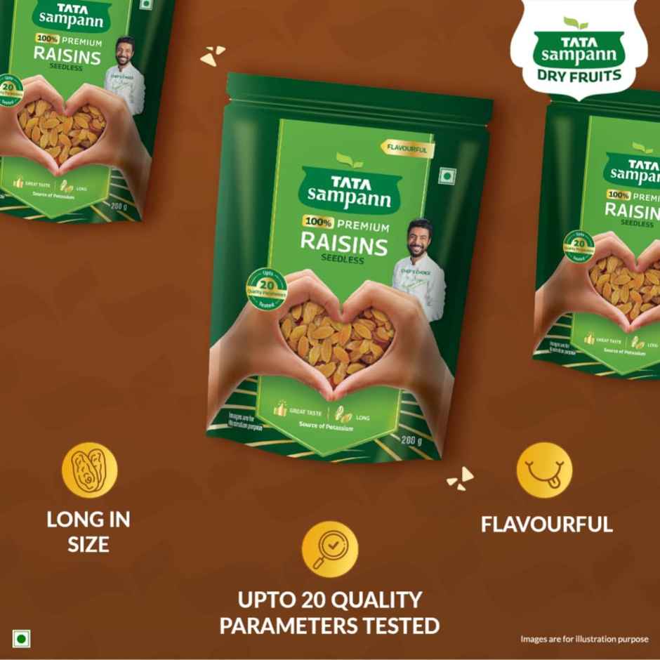 Tata Sampann 100% Pure Premium Raisins/Kishmish Seedless